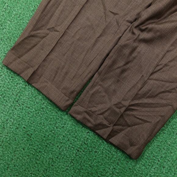Daniel Cremieux Pants Mens 38x30 Brown Wool Dress Pleated Front Classic - Picture 3 of 8